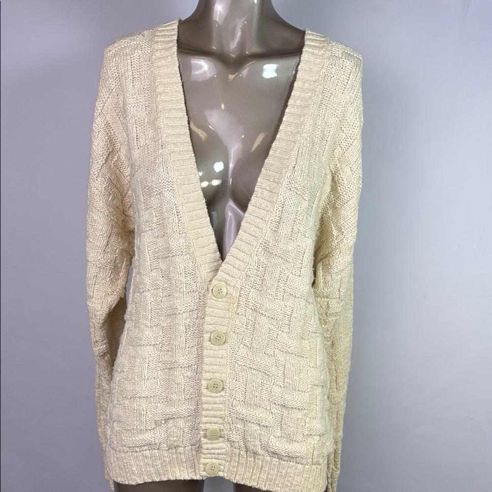 Crossings Cream Cable Knit Women's Sweater